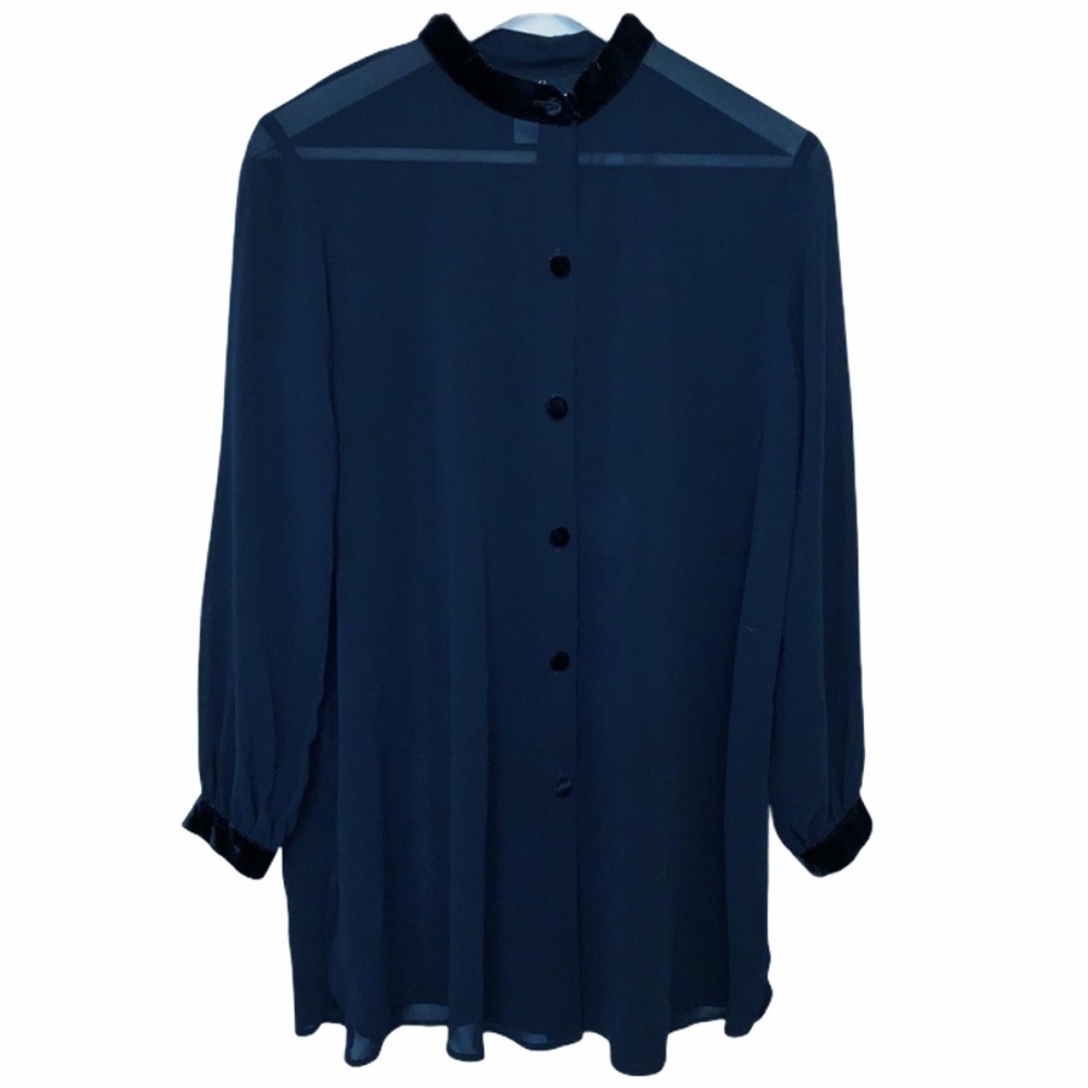 EUC Carole Little Sheer Blouse